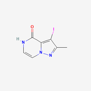 molecular formula C7H6IN3O B2728243 3-碘-2-甲基吡唑并[1,5-a]吡嗪-4(5H)-酮 CAS No. 2138056-97-8
