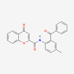 molecular formula C24H17NO4 B2728257 N-(2-benzoyl-4-methylphenyl)-4-oxo-4H-chromene-2-carboxamide CAS No. 477545-86-1