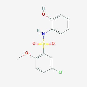 molecular formula C13H12ClNO4S B272826 5-chloro-N-(2-hydroxyphenyl)-2-methoxybenzenesulfonamide 