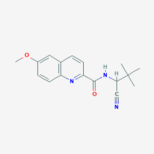 molecular formula C17H19N3O2 B2728260 N-(1-cyano-2,2-dimethylpropyl)-6-methoxyquinoline-2-carboxamide CAS No. 1808392-33-7