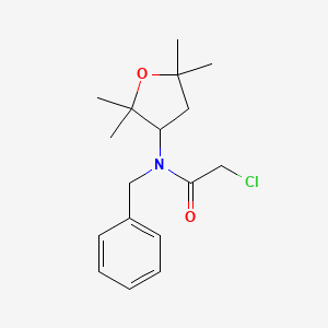 molecular formula C17H24ClNO2 B2728266 N-Benzyl-2-chloro-N-(2,2,5,5-tetramethyloxolan-3-yl)acetamide CAS No. 2411308-94-4