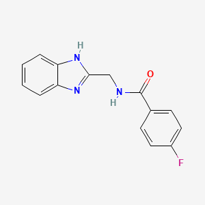 molecular formula C15H12FN3O B2728277 N-(1H-benzimidazol-2-ylmethyl)-4-fluorobenzamide CAS No. 338410-70-1