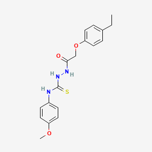 molecular formula C18H21N3O3S B2728282 1-(2-(4-Ethylphenoxy)acetyl)-4-(4-methoxyphenyl)thiosemicarbazide CAS No. 903833-89-6