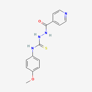 molecular formula C14H14N4O2S B2728289 1-(4-Methoxyphenyl)-3-(pyridine-4-carbonylamino)thiourea CAS No. 97195-92-1