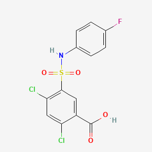 molecular formula C13H8Cl2FNO4S B2728294 2,4-二氯-5-[(4-氟苯基)磺酰氨基]苯甲酸 CAS No. 21525-18-8