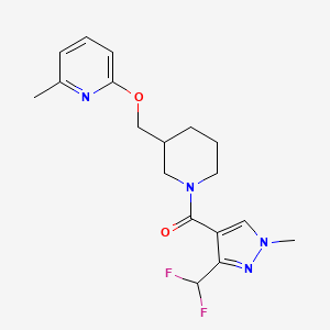 2-({1-[3-(difluoromethyl)-1-methyl-1H-pyrazole-4-carbonyl]piperidin-3-yl}methoxy)-6-methylpyridine