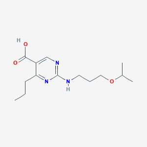 molecular formula C14H23N3O3 B2728302 2-[(3-Isopropoxypropyl)amino]-4-propylpyrimidine-5-carboxylic acid CAS No. 1340942-20-2