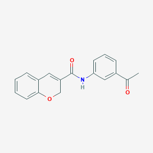 molecular formula C18H15NO3 B2728304 N-(3-acetylphenyl)-2H-chromene-3-carboxamide CAS No. 887345-97-3