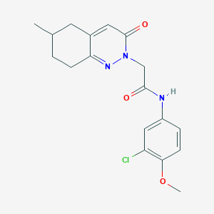 molecular formula C18H20ClN3O3 B2728310 N-(3-chloro-4-methoxyphenyl)-2-(6-methyl-3-oxo-5,6,7,8-tetrahydrocinnolin-2(3H)-yl)acetamide CAS No. 933005-49-3