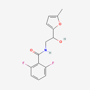 molecular formula C14H13F2NO3 B2728311 2,6-二氟-N-(2-羟基-2-(5-甲基呋喃-2-基)乙基)苯甲酰胺 CAS No. 1226456-06-9