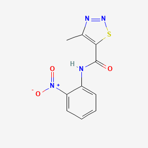 molecular formula C10H8N4O3S B2728341 4-甲基-N-(2-硝基苯基)-1,2,3-噻二唑-5-甲酰胺 CAS No. 881445-43-8