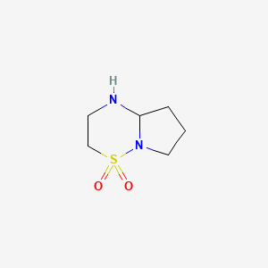 molecular formula C6H12N2O2S B2728348 六氢-1H-吡咯并[1,2-b][1,2,4]噻二氮-4,4-二氧化物 CAS No. 2193058-67-0