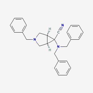 molecular formula C27H27N3 B2728366 1alpha,5alpha,6beta-3-苄基-6-二苄基氨基-3-氮代-双环[3.1.0]己烷-6-碳腈 CAS No. 164799-11-5