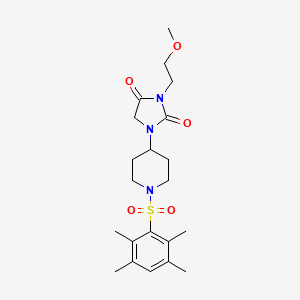 molecular formula C21H31N3O5S B2728370 3-(2-甲氧基乙基)-1-(1-((2,3,5,6-四甲基苯基)磺酰基)哌啶-4-基)咪唑烷-2,4-二酮 CAS No. 2191215-65-1
