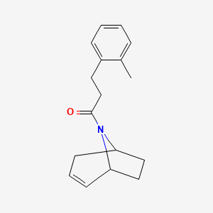 molecular formula C17H21NO B2728381 1-((1R,5S)-8-azabicyclo[3.2.1]oct-2-en-8-yl)-3-(o-tolyl)propan-1-one CAS No. 1797335-09-1