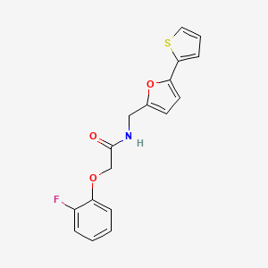 2-(2-fluorophenoxy)-N-((5-(thiophen-2-yl)furan-2-yl)methyl)acetamide