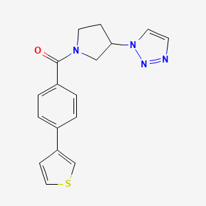 (3-(1H-1,2,3-triazol-1-yl)pyrrolidin-1-yl)(4-(thiophen-3-yl)phenyl)methanone