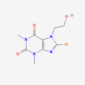 B2728396 8-bromo-7-(2-hydroxyethyl)-1,3-dimethyl-1H-purine-2,6(3H,7H)-dione CAS No. 55970-61-1