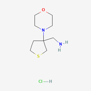 (3-Morpholinotetrahydrothiophen-3-yl)methanamine hydrochloride