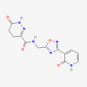 B2728401 6-oxo-N-((3-(2-oxo-1,2-dihydropyridin-3-yl)-1,2,4-oxadiazol-5-yl)methyl)-1,4,5,6-tetrahydropyridazine-3-carboxamide CAS No. 2034319-71-4