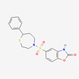 B2728413 5-((7-phenyl-1,4-thiazepan-4-yl)sulfonyl)benzo[d]oxazol-2(3H)-one CAS No. 1797573-11-5
