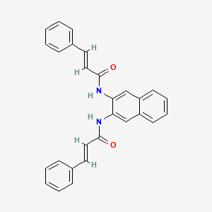 molecular formula C28H22N2O2 B2728426 (E)-3-苯基-N-[3-[[(E)-3-苯基丙-2-烯酰]氨基]萘-2-基]丙-2-烯酰胺 CAS No. 127171-78-2