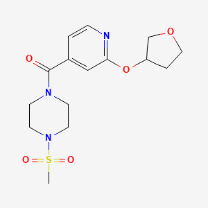 molecular formula C15H21N3O5S B2728428 (4-(甲磺酰基)哌嗪-1-基)(2-((三氢呋喃-3-基)氧基)吡啶-4-基)甲酮 CAS No. 1903012-25-8