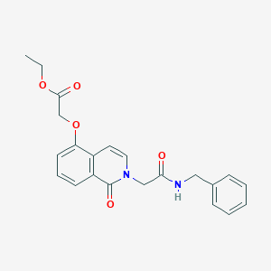 molecular formula C22H22N2O5 B2728432 乙酸2-[2-[2-(苄基氨基)-2-氧代异喹啉-5-基]氧基]乙酸酯 CAS No. 868224-22-0