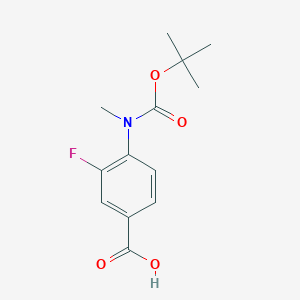 B2728436 3-Fluoro-4-[methyl-[(2-methylpropan-2-yl)oxycarbonyl]amino]benzoic acid CAS No. 2248373-73-9