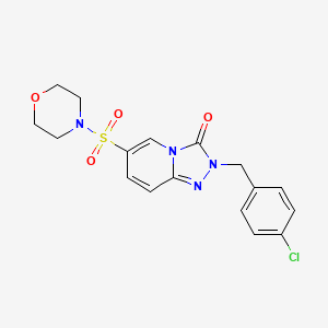 molecular formula C17H17ClN4O4S B2728441 2-(4-氯苄基)-6-(吗啉磺酰)-[1,2,4]三唑并[4,3-a]吡啉-3(2H)-酮 CAS No. 1251603-48-1