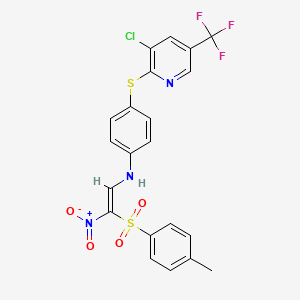 2-((4-(3-Chloro-5-(trifluoromethyl)(2-pyridylthio))phenyl)amino)-1-((4-methylphenyl)sulfonyl)-1-nitroethene
