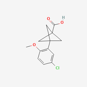 molecular formula C13H13ClO3 B2728448 3-(5-Chloro-2-methoxyphenyl)bicyclo[1.1.1]pentane-1-carboxylic acid CAS No. 2287334-12-5