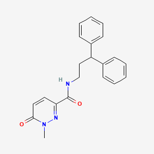 molecular formula C21H21N3O2 B2728452 N-(3,3-二苯基丙基)-1-甲基-6-氧代吡啶并[3,2-d]嘧啶-3-甲酰胺 CAS No. 1004494-05-6