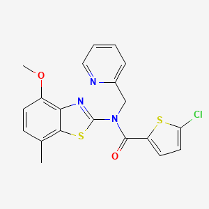 5-chloro-N-(4-methoxy-7-methylbenzo[d]thiazol-2-yl)-N-(pyridin-2-ylmethyl)thiophene-2-carboxamide