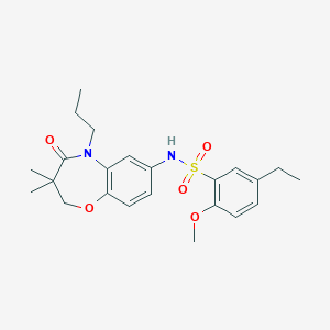 N-(3,3-dimethyl-4-oxo-5-propyl-2,3,4,5-tetrahydrobenzo[b][1,4]oxazepin-7-yl)-5-ethyl-2-methoxybenzenesulfonamide