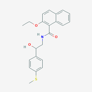 molecular formula C22H23NO3S B2728459 2-ethoxy-N-(2-hydroxy-2-(4-(methylthio)phenyl)ethyl)-1-naphthamide CAS No. 1448129-27-8