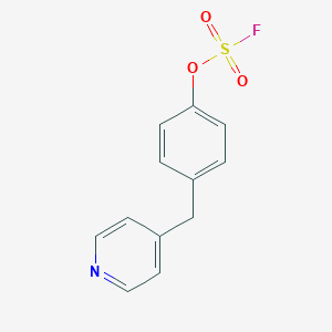 molecular formula C12H10FNO3S B2728468 4-[(4-Fluorosulfonyloxyphenyl)methyl]pyridine CAS No. 2411239-20-6