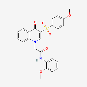 N-(2-methoxyphenyl)-2-[3-(4-methoxyphenyl)sulfonyl-4-oxoquinolin-1-yl]acetamide
