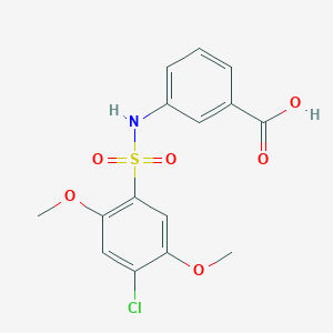 3-{[(4-Chloro-2,5-dimethoxyphenyl)sulfonyl]amino}benzoic acid