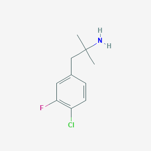 1-(4-Chloro-3-fluorophenyl)-2-methylpropan-2-amine