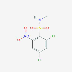 molecular formula C7H6Cl2N2O4S B2728475 2,4-Dichloro-N-methyl-6-nitrobenzenesulfonamide CAS No. 1882778-13-3