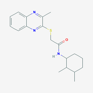 molecular formula C19H25N3OS B2728489 N-(2,3-dimethylcyclohexyl)-2-[(3-methylquinoxalin-2-yl)sulfanyl]acetamide CAS No. 1005150-14-0