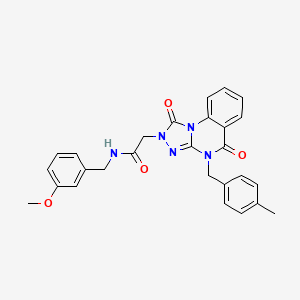 molecular formula C27H25N5O4 B2728495 N-(3-甲氧苯甲基)-2-(4-(4-甲基苯甲基)-1,5-二氧代-4,5-二氢-噻唑并[1,2,4]三唑-2(1H)-基)乙酰胺 CAS No. 1243035-73-5