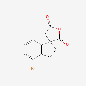 molecular formula C12H9BrO3 B2728502 7-Bromospiro[1,2-dihydroindene-3,3'-oxolane]-2',5'-dione CAS No. 1700089-24-2