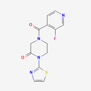 4-(3-Fluoroisonicotinoyl)-1-(thiazol-2-yl)piperazin-2-one