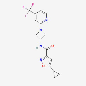 5-Cyclopropyl-N-[1-[4-(trifluoromethyl)pyridin-2-yl]azetidin-3-yl]-1,2-oxazole-3-carboxamide
