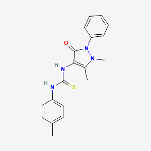 N-(1,5-Dimethyl-3-oxo-2-phenyl-2,3-dihydro-1H-pyrazol-4-yl)-N'-(4-methylphenyl)thiourea