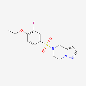 5-(4-ethoxy-3-fluorobenzenesulfonyl)-4H,5H,6H,7H-pyrazolo[1,5-a]pyrazine