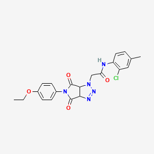 N-(2-chloro-4-methylphenyl)-2-[5-(4-ethoxyphenyl)-4,6-dioxo-1H,3aH,4H,5H,6H,6aH-pyrrolo[3,4-d][1,2,3]triazol-1-yl]acetamide