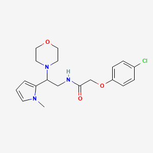 2-(4-chlorophenoxy)-N-(2-(1-methyl-1H-pyrrol-2-yl)-2-morpholinoethyl)acetamide